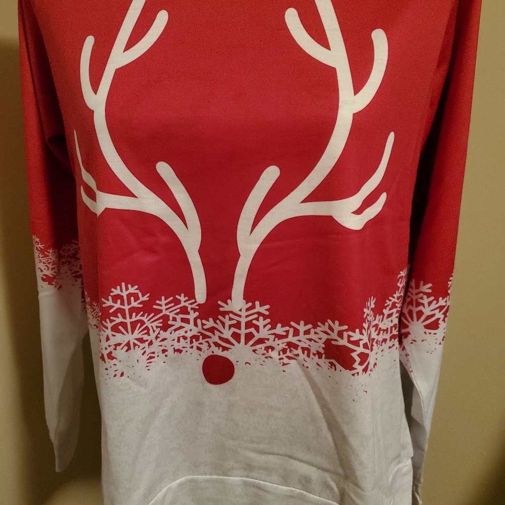 Holiday reindeer top, New, size XL